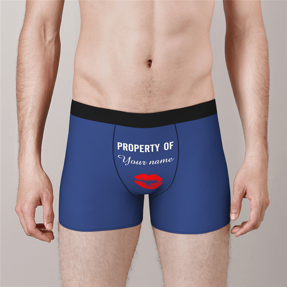 Custom Boxer Shorts - Property of Yours - MyFaceSocksAU