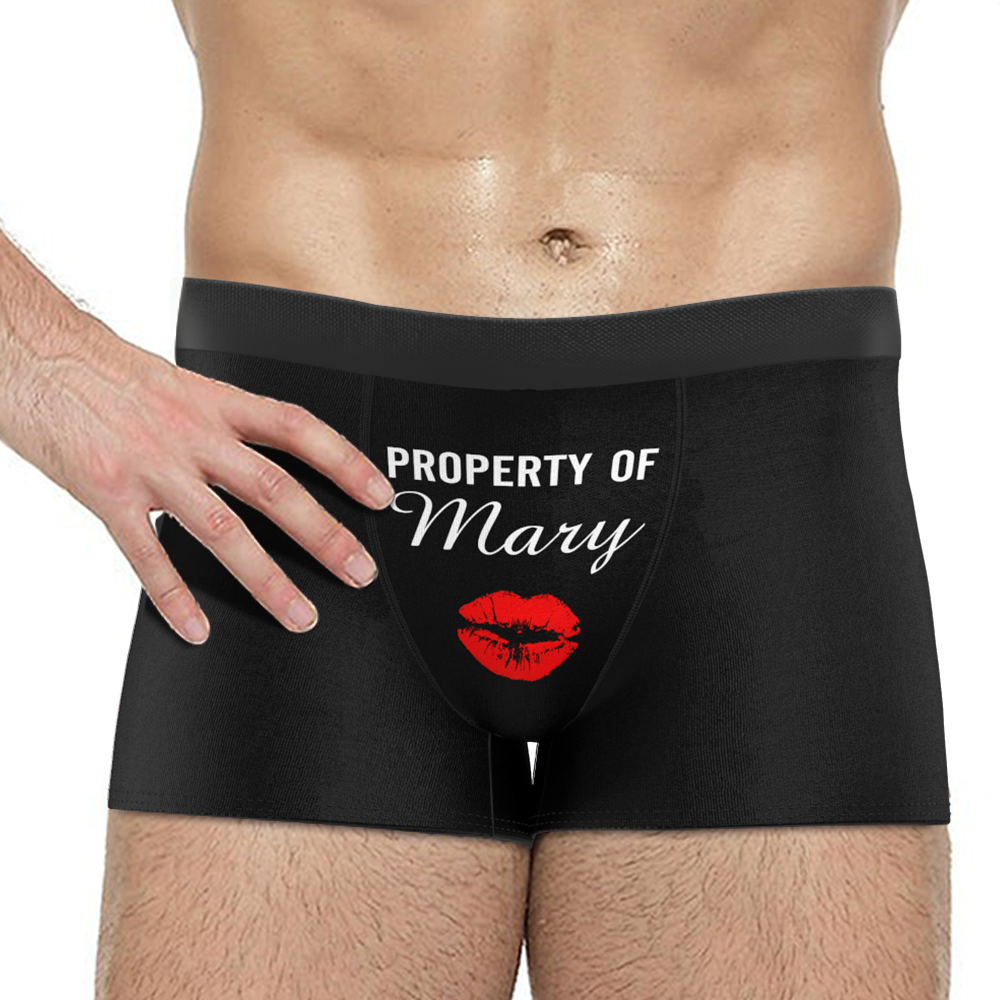 Custom Boxer Shorts - Property of Yours - MyFaceSocksAU