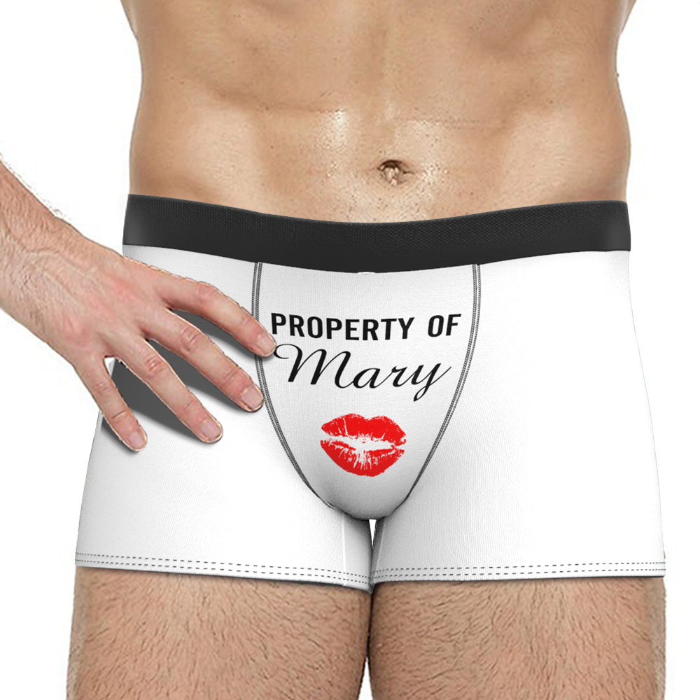 Custom Boxer Shorts - Property of Yours - MyFaceSocksAU