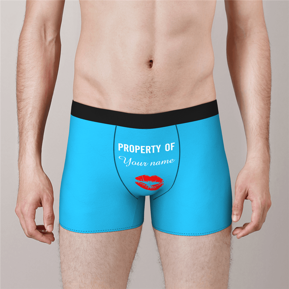 Custom Boxer Shorts - Property of Yours - MyFaceSocksAU