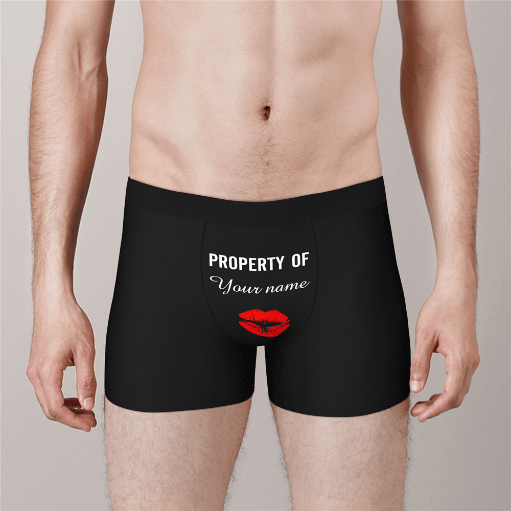 Custom Boxer Shorts - Property of Yours - MyFaceSocksAU