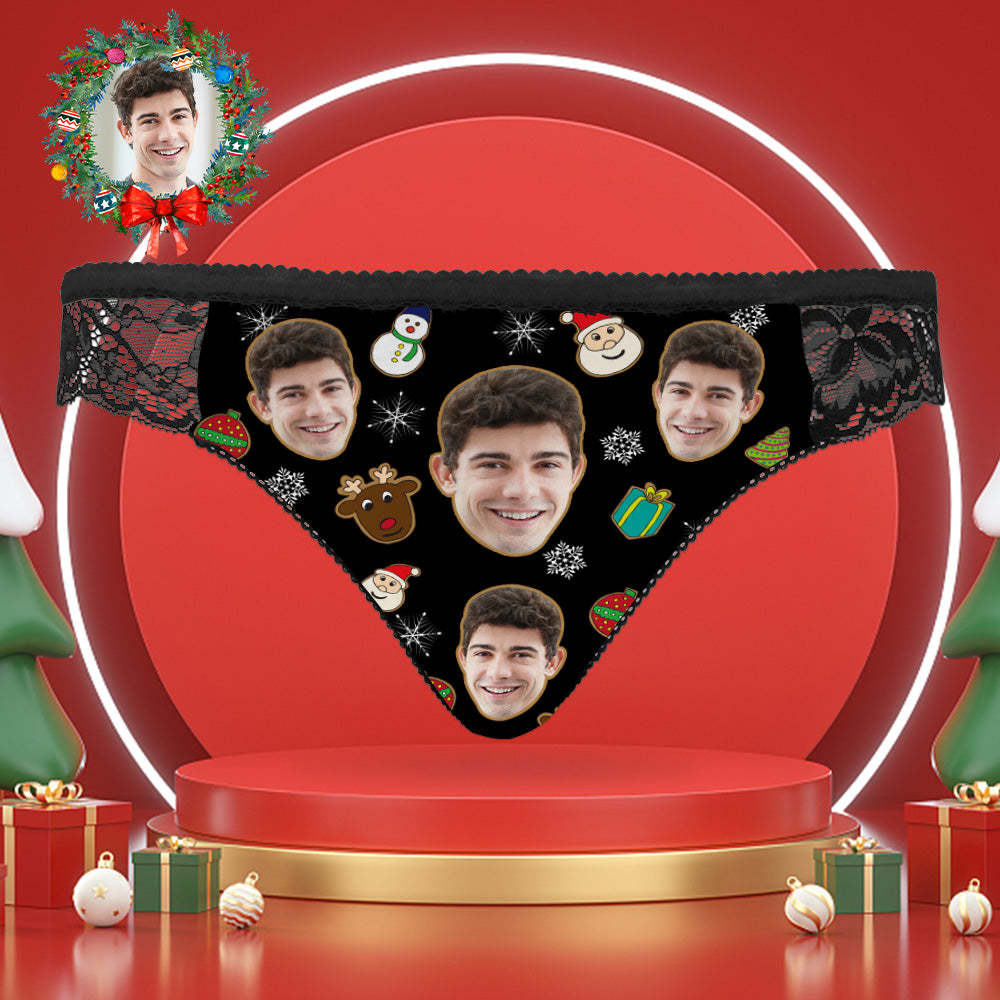 Custom Face Lace Panties Personalised Photo Sexy Women Underwear Christmas Gifts - MyFaceSocksAu