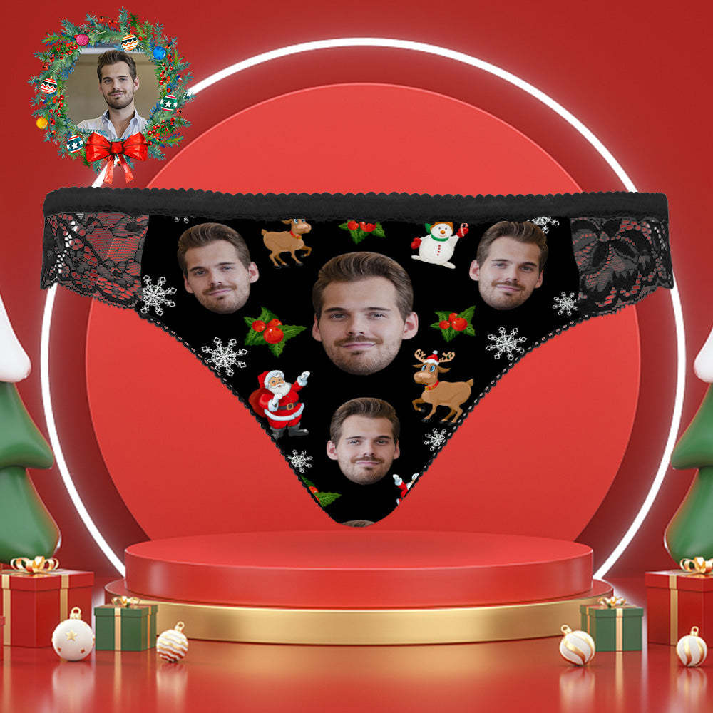 Custom Face Lace Panties Personalised Sexy Women Underwear Christmas Gifts - MyFaceSocksAu