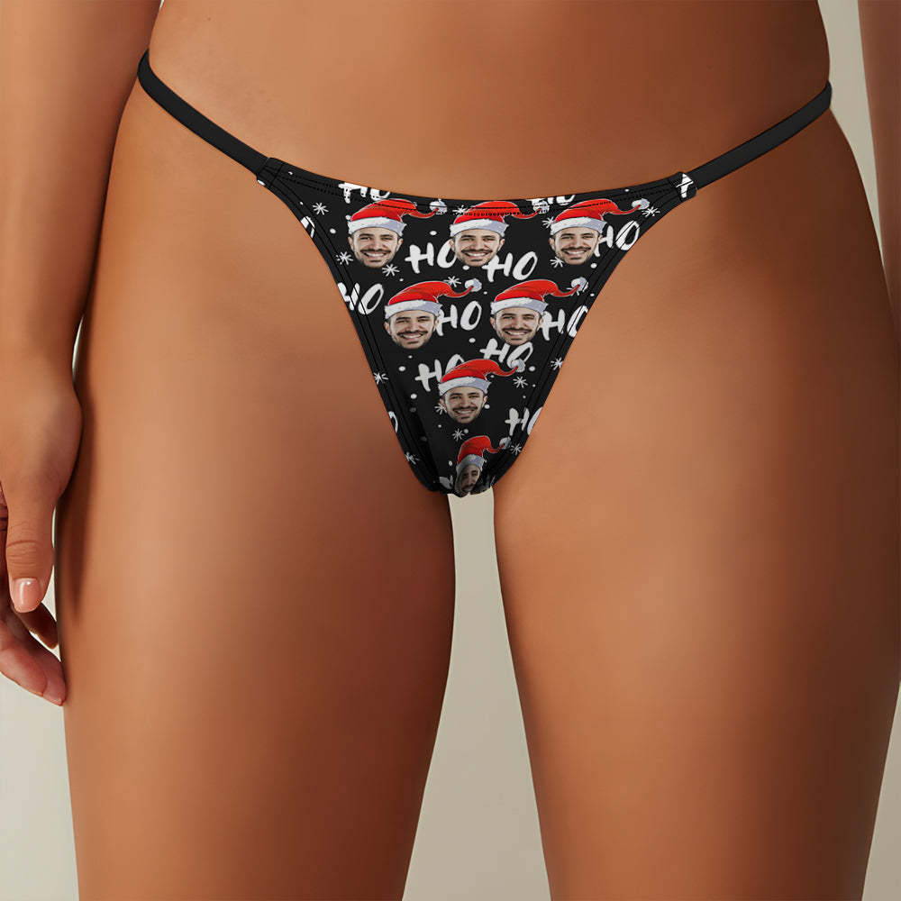 Custom Face on Women's Underwear Thongs Panty Christmas Gift - HO - MyFaceSocksAu