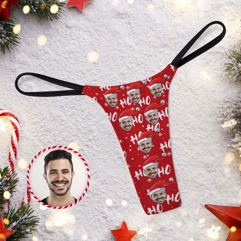Custom Face on Women's Underwear Thongs Panty Christmas Gift - HO - MyFaceSocksAu