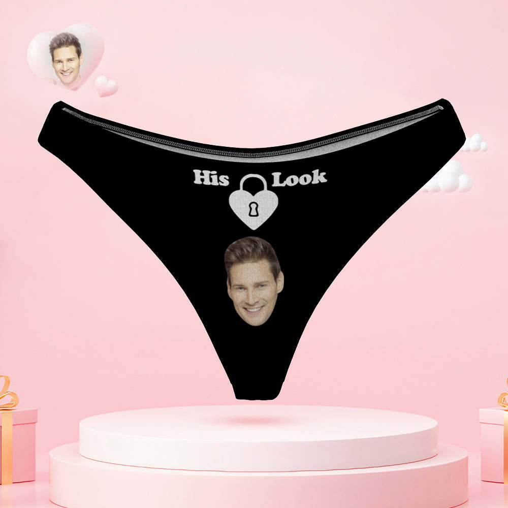 Custom Face Lock and Key Couple Underwear Personalized Underwear Valentine's Day Gift - MyFaceSocksAu