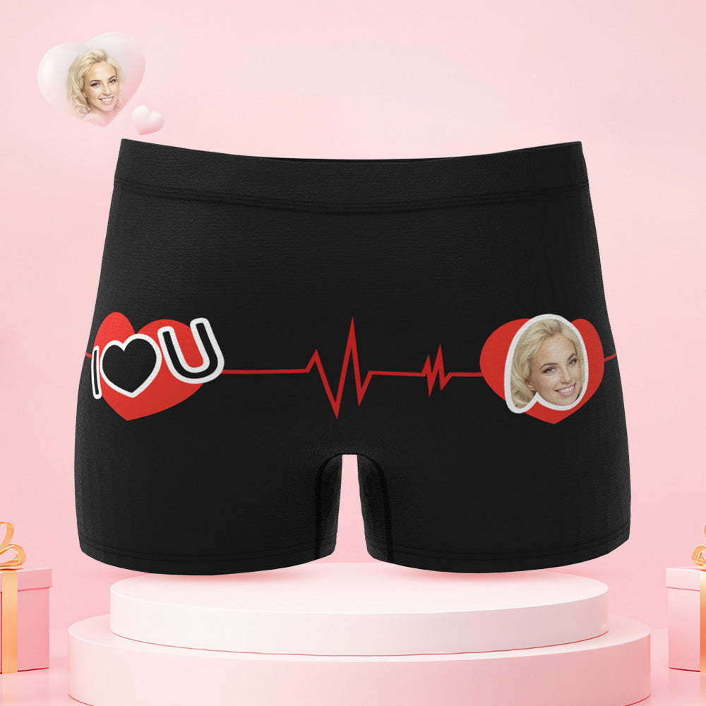 I Love You More Custom Face Couple Underwear Personalized Underwear Valentine's Day Gift - MyFaceSocksAu
