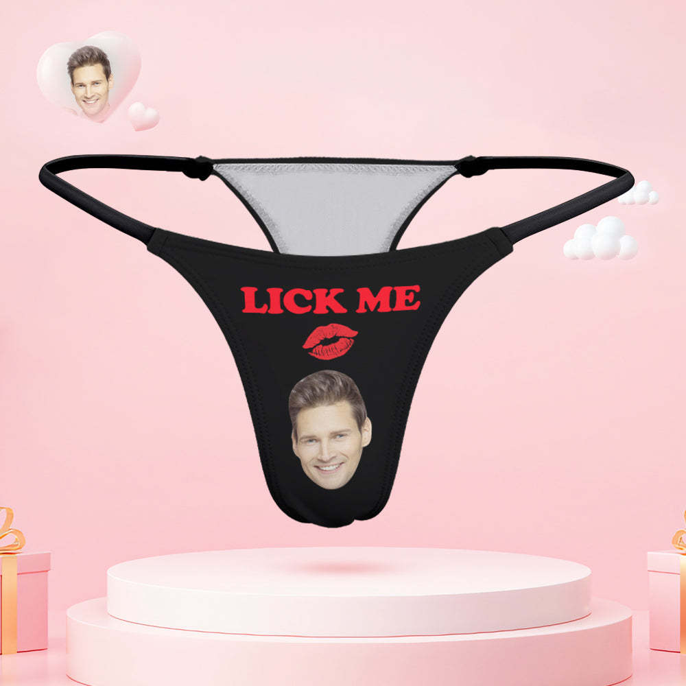 Custom Face Lick Me Couple Underwear Personalized Underwear Valentine's Day Gift - MyFaceSocksAu