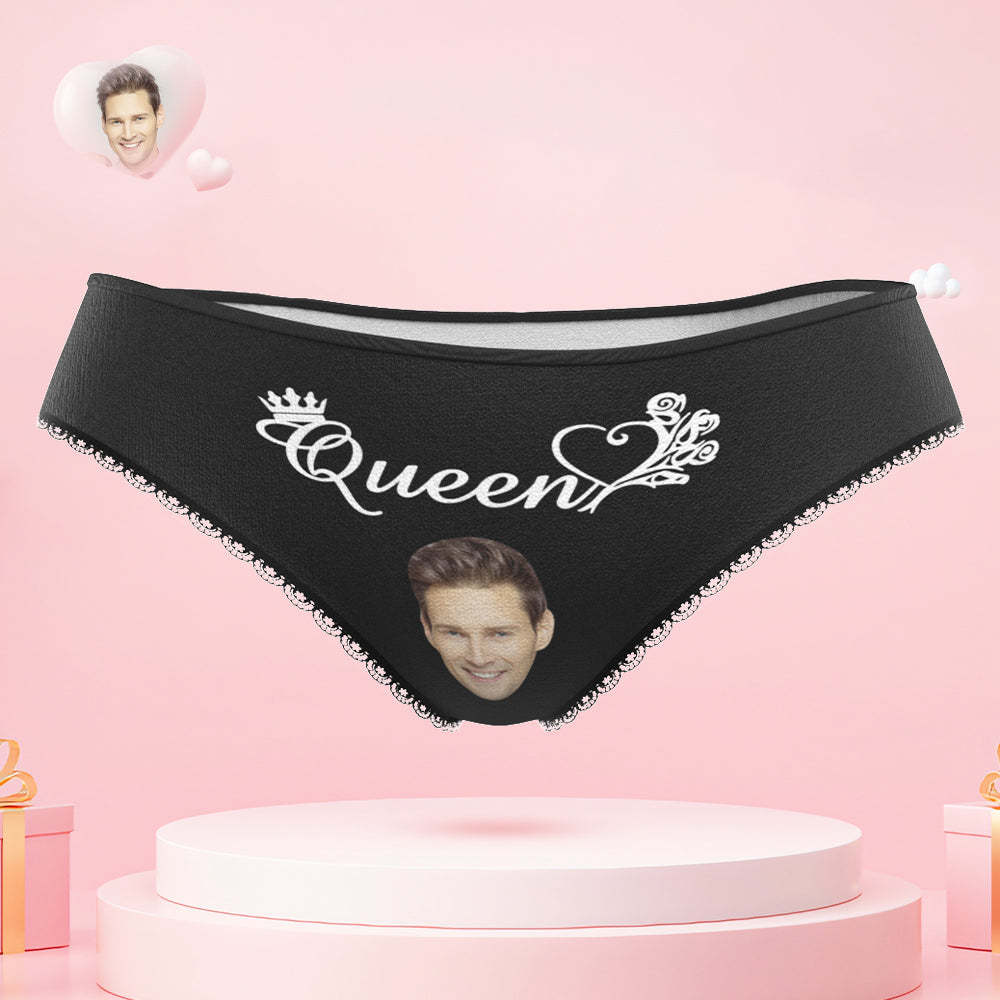 Custom Face King and Queen Couple Underwear Personalized Underwear Valentine's Day Gift - MyFaceSocksAu