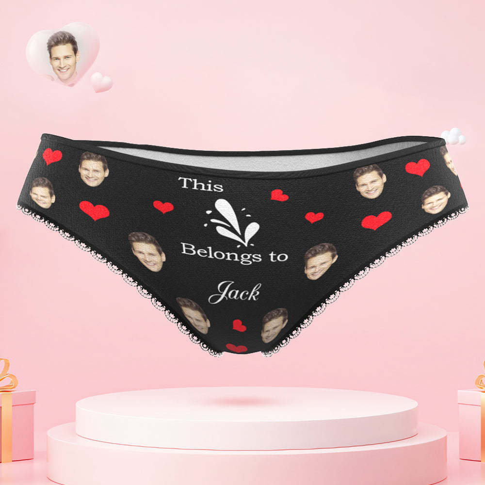 Custom Face You Belong to Me Couple Underwear Personalized Underwear Valentine's Day Gift - MyFaceSocksAu