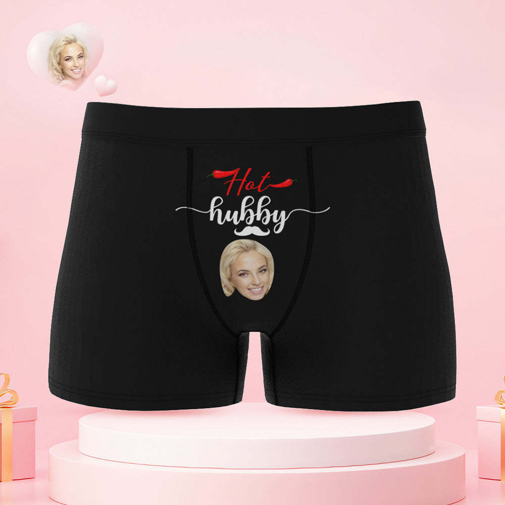Custom Face Hubby and Wifey Couple Underwear Personalized Underwear Valentine's Day Gift - MyFaceSocksAu