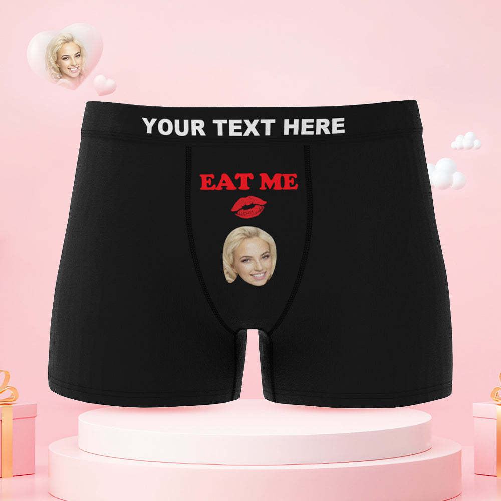 Custom Face Lick Me Couple Underwear Personalized Underwear Valentine's Day Gift - MyFaceSocksAu