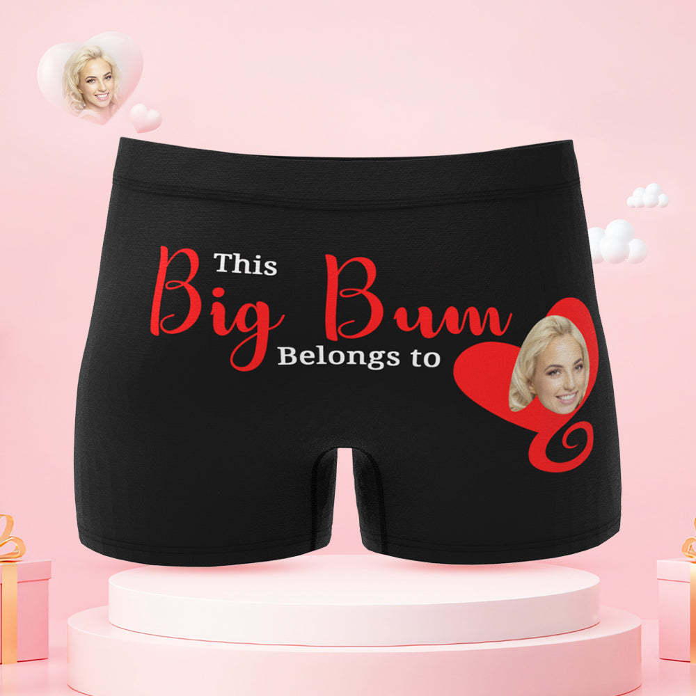 Custom Face Couple Underwear You Belong to Me Personalized Underwear Valentine's Day Gift - MyFaceSocksAu