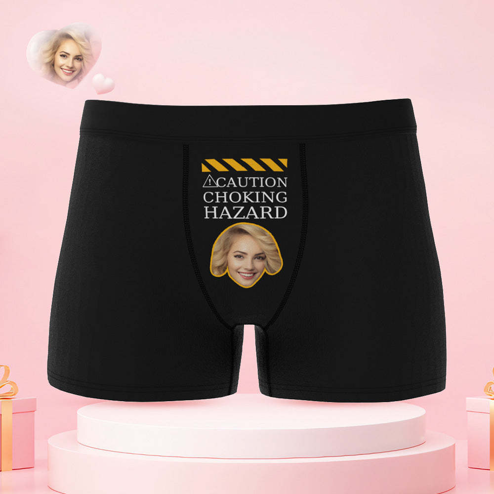 Custom Face Couple Underwear CHOKING HAZARD Personalized Underwear Valentine's Day Gift - MyFaceSocksAu