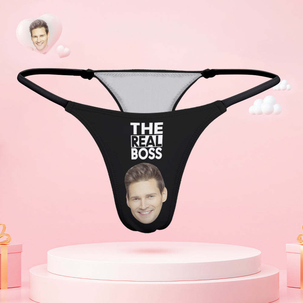 Custom Face Couple Underwear You are the Boss Personalized Underwear Valentine's Day Gift - MyFaceSocksAu