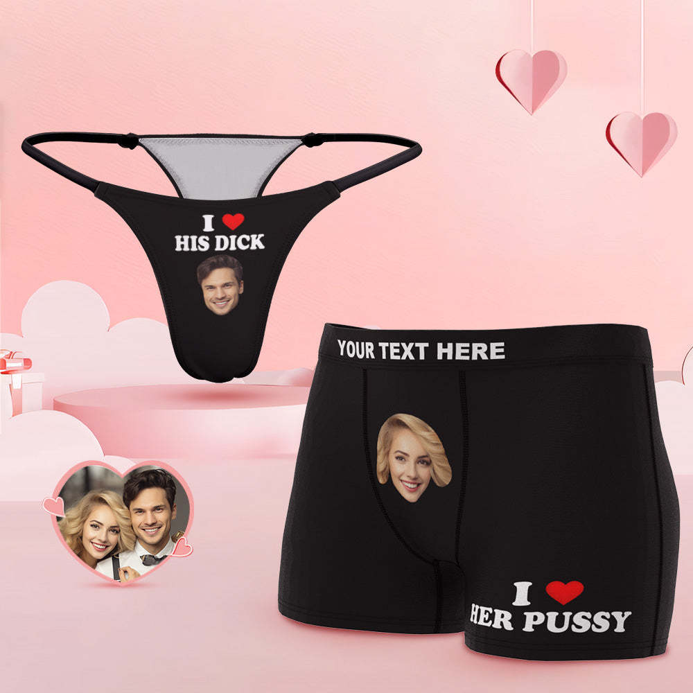 Custom Face Couple Underwear Love Your Body Personalized Underwear Valentine's Day Gift - MyFaceSocksAu