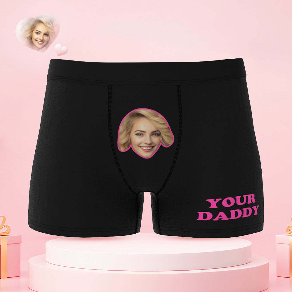 Custom Face Couple Underwear Yes Daddy Personalized Underwear Valentine's Day Gift - MyFaceSocksAu