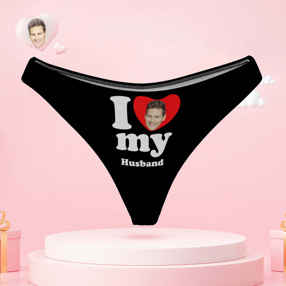Custom Face Couple Underwear Love Heart Personalized Underwear Valentine's Day Gift - MyFaceSocksAu