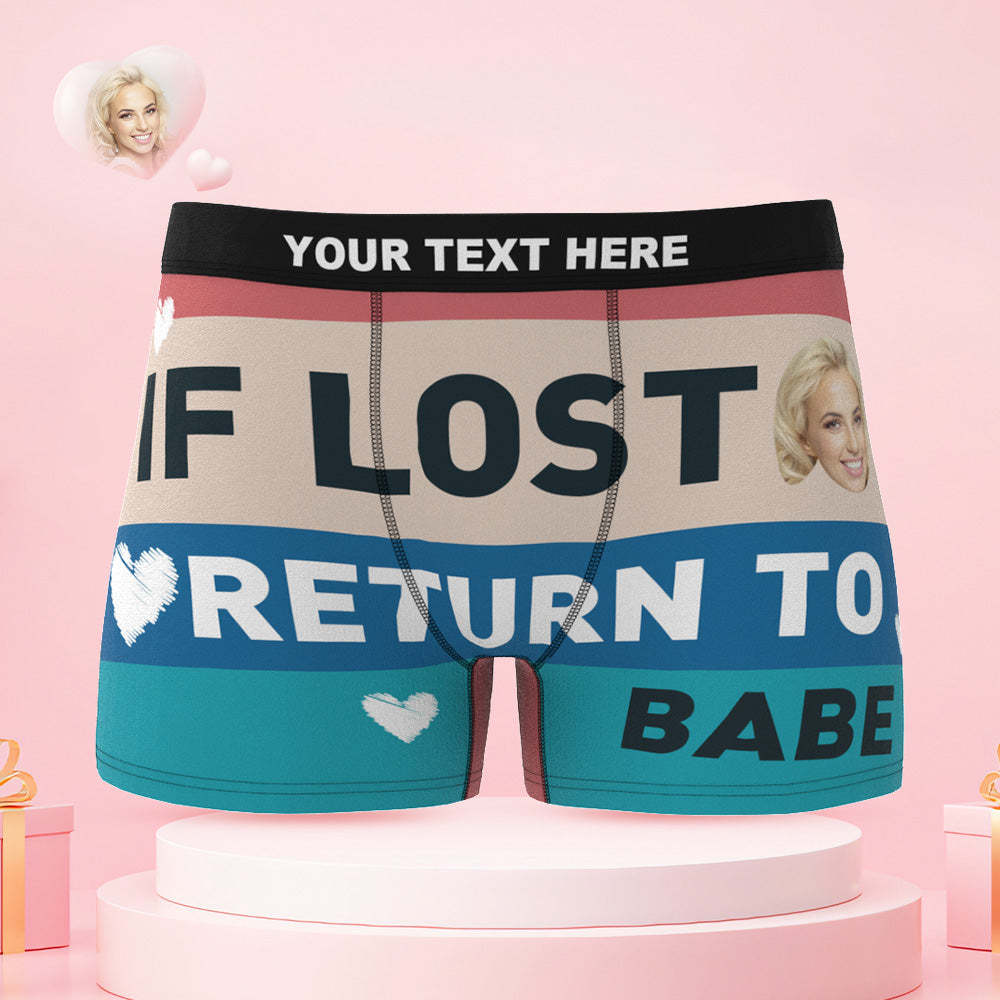 Custom Face My Babe Couple Underwear Design Your Own Personalized Underwear Valentine's Day Gift - MyFaceSocksAu