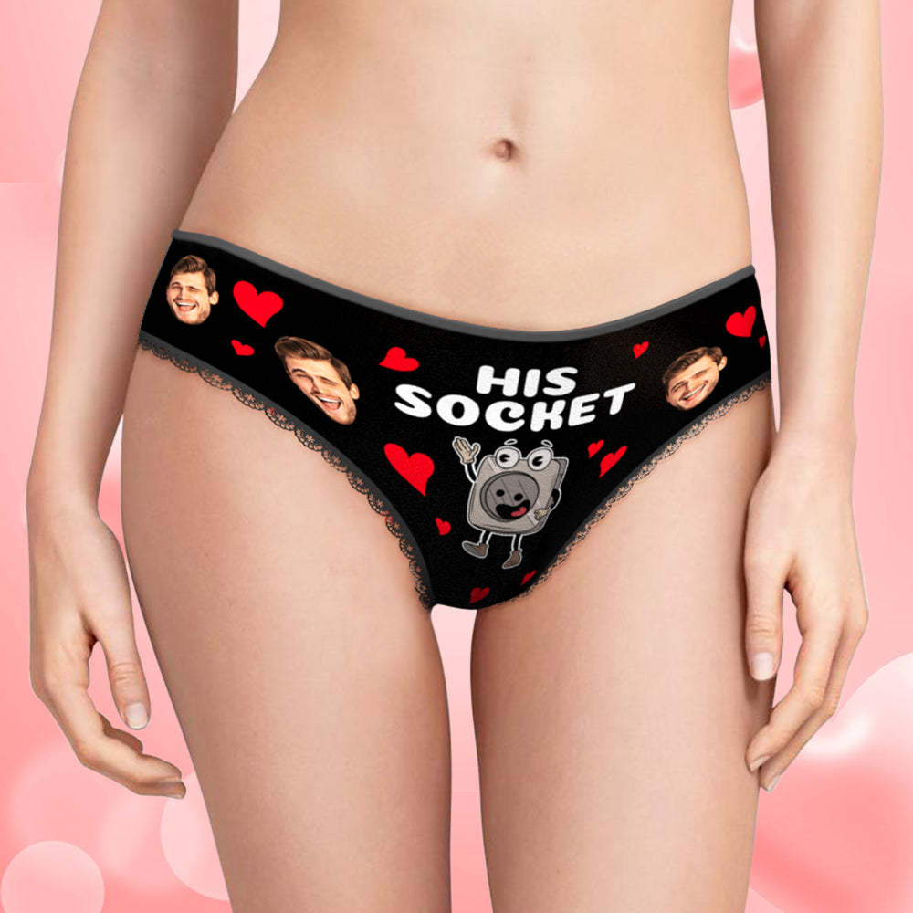 Custom Face Couple Underwear Personalized Boxer Briefs and Panties Valentine's Day Gifts - MyFaceSocksAu
