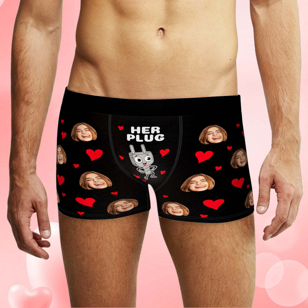 Custom Face Couple Underwear Personalized Boxer Briefs and Panties Valentine's Day Gifts - MyFaceSocksAu