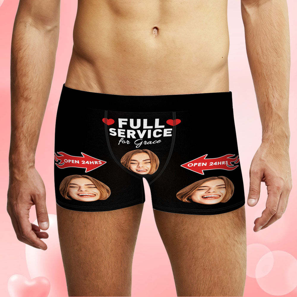 Custom Face Underwear Personalized Name Boxer Briefs and Panties OPEN 24HRS Valentine's Day Gifts for Couple - MyFaceSocksAu