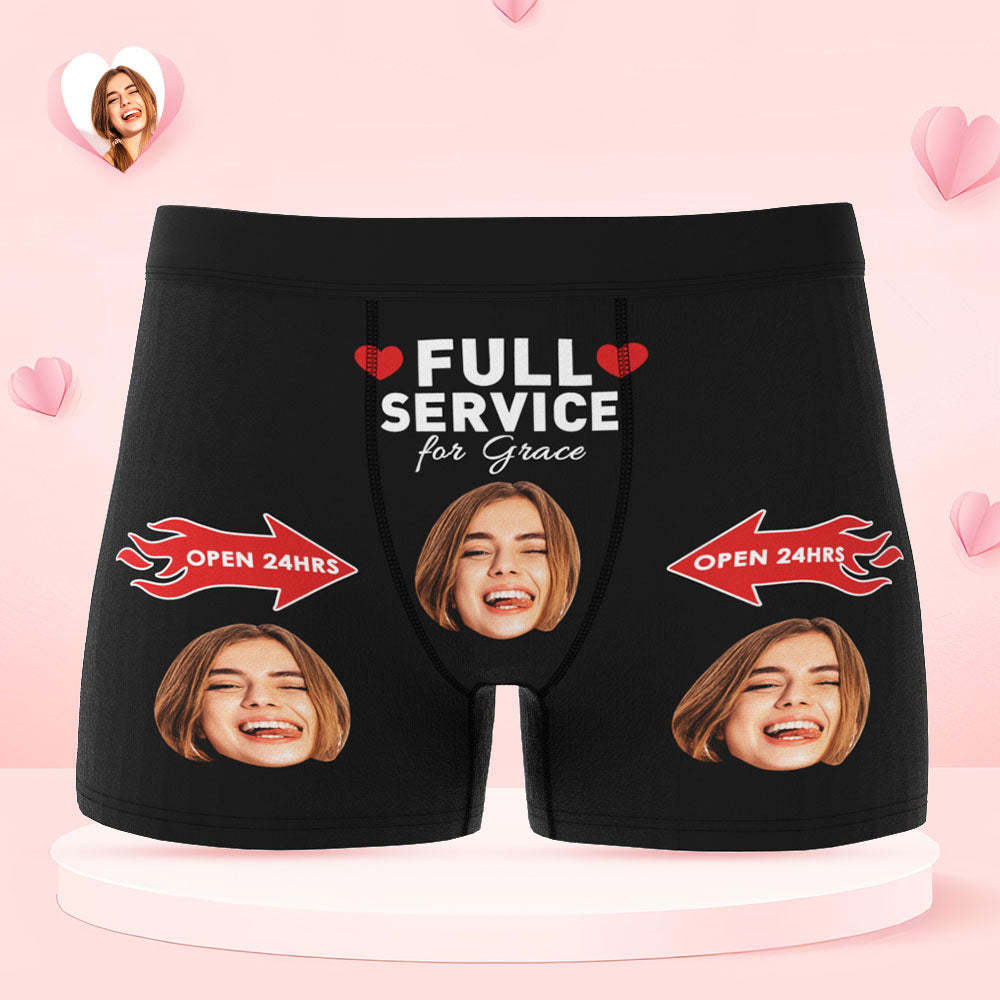 Custom Face Underwear Personalized Name Boxer Briefs and Panties OPEN 24HRS Valentine's Day Gifts for Couple - MyFaceSocksAu