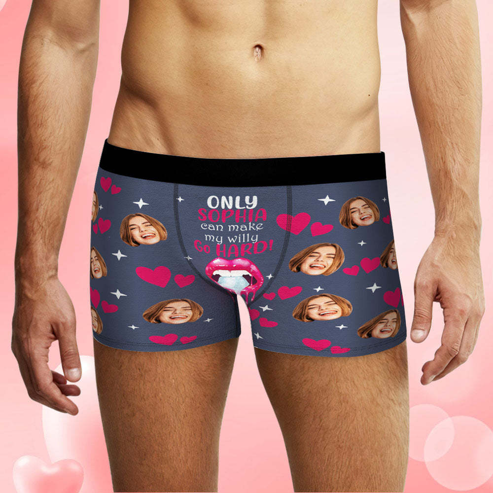 Custom Face Underwear Personalized Funny Couple Boxer Briefs and Panties Valentine's Day Gifts - MyFaceSocksAu
