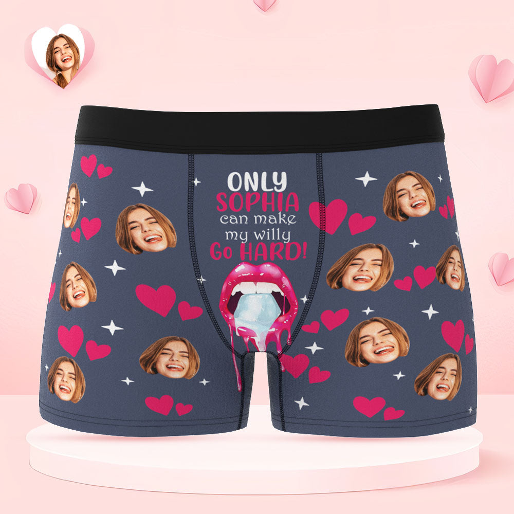 Custom Face Underwear Personalized Funny Couple Boxer Briefs and Panties Valentine's Day Gifts