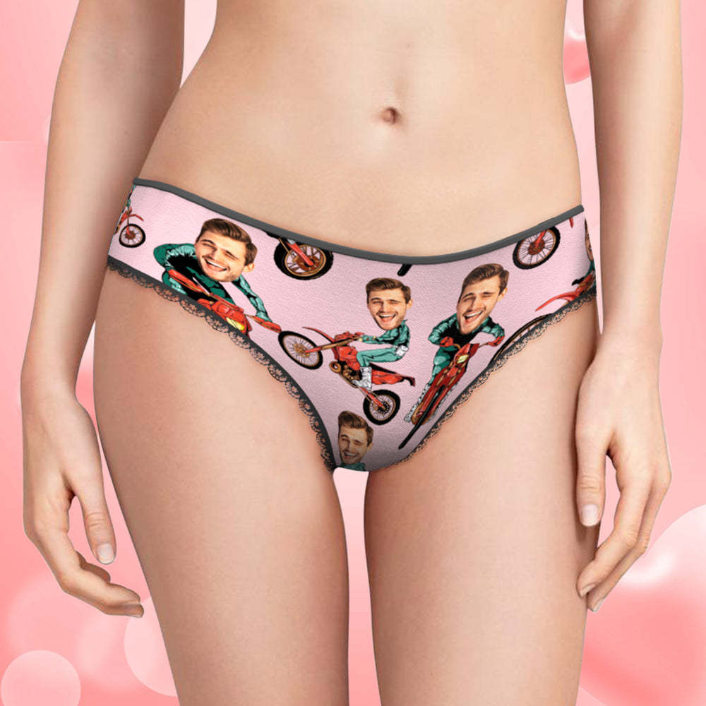 Custom Face Panties Personalized Photo Women's Lace Panties When It's Wet Slide Er In Valentine's Day Gift - MyFaceSocksAu