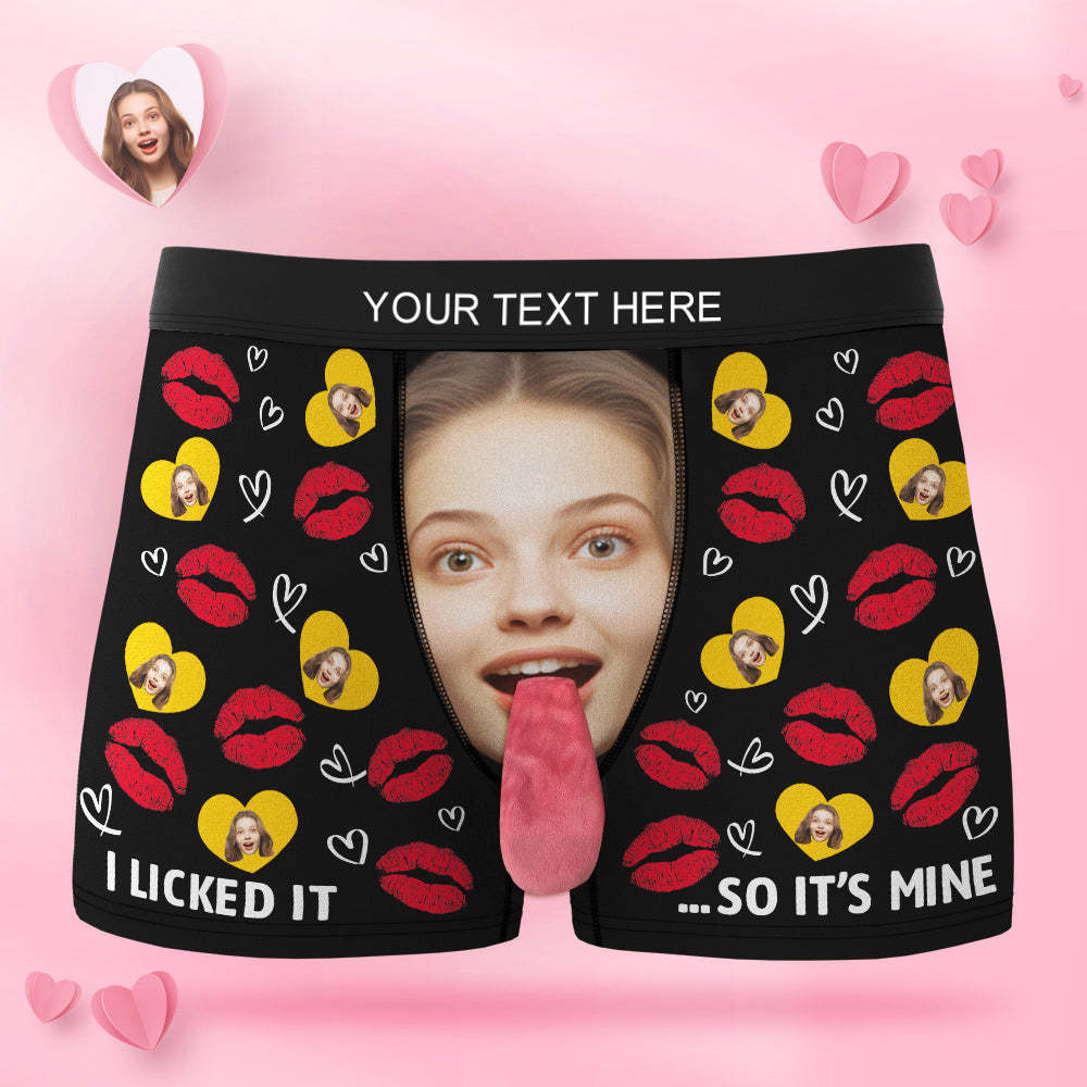 Custom Face Underwear Personalized Magnetic Tongue Underwear Valentine's Gifts for Couple - MyFaceSocksAu