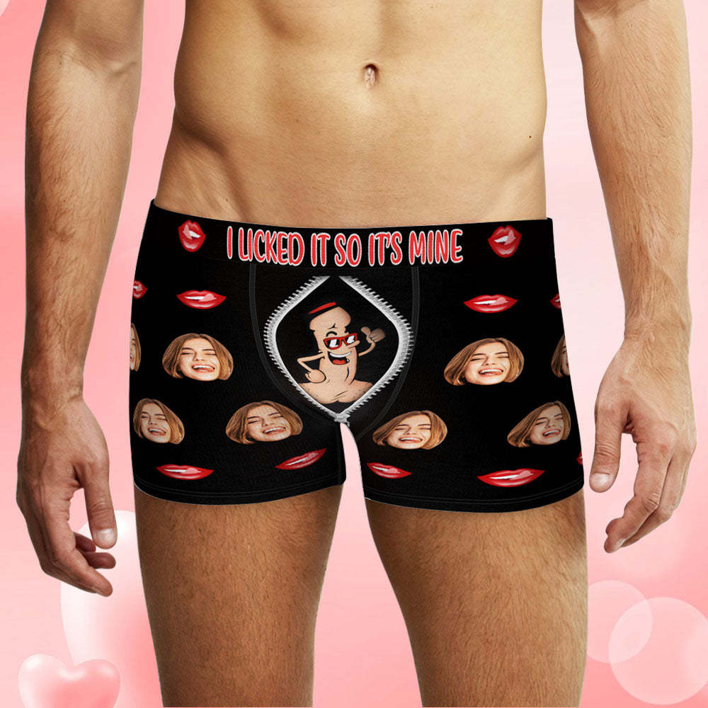 Custom Face Underwear Personalized Boxer Briefs and Panties I SUCKED IT SO IT'S MINE Valentine's Day Gifts for Couple - MyFaceSocksAu