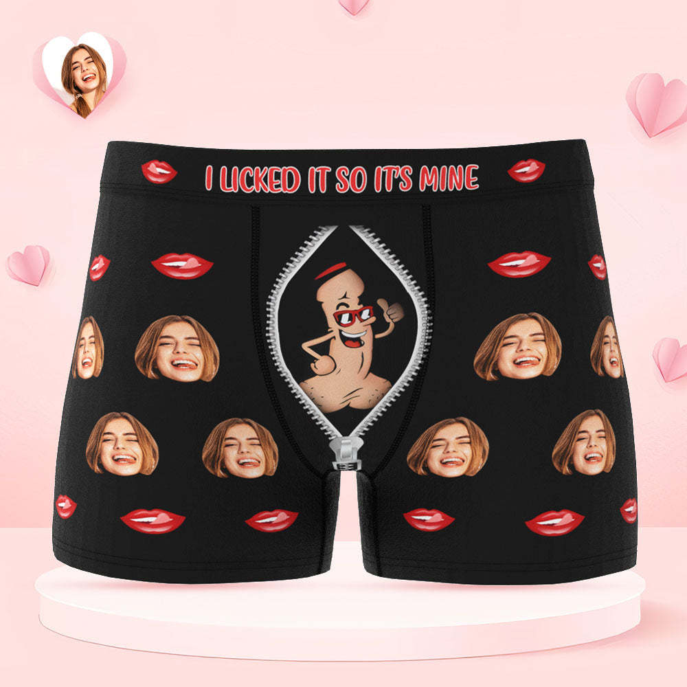 Custom Face Underwear Personalized Boxer Briefs and Panties I SUCKED IT SO IT'S MINE Valentine's Day Gifts for Couple - MyFaceSocksAu