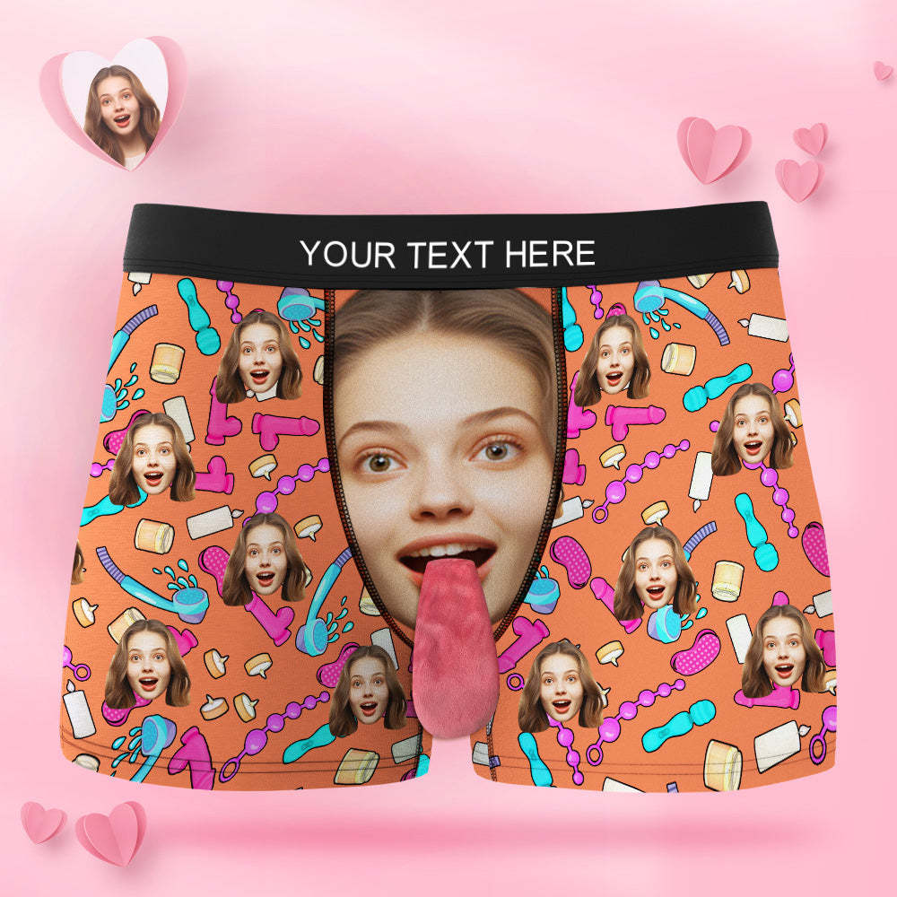 Custom Face Underwear Personalized Magnetic Tongue Underwear Valentine's Gifts for Lover - MyFaceSocksAu