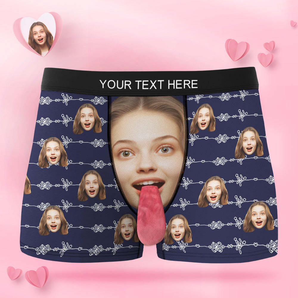 Custom Face Underwear Personalized Magnetic Tongue Underwear Valentine's Day Gifts - MyFaceSocksAu