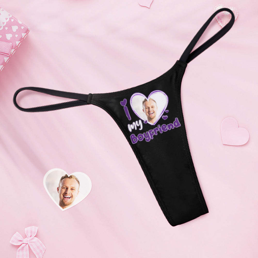 Custom Face on Women's Underwear Thongs Panty Valentine's Day Gifts for Her - MyFaceSocksAu