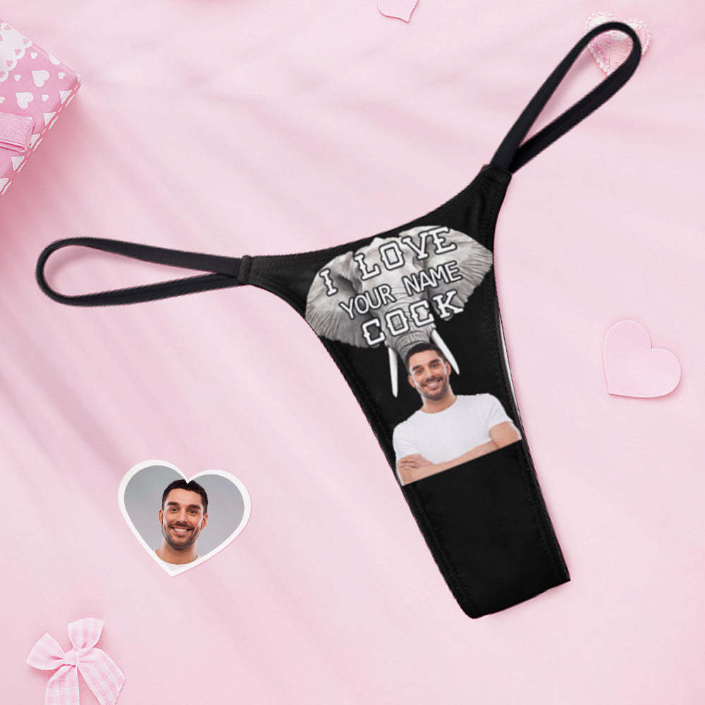 Custom Face on Women's Underwear Thongs Panty Valentine's Day Gifts for Her - MyFaceSocksAu