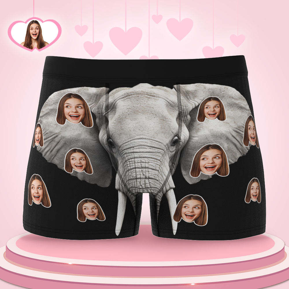 Custom Face Boxer Briefs Personalized Underwear Valentine's Day Gifts for Him - MyFaceSocksAu