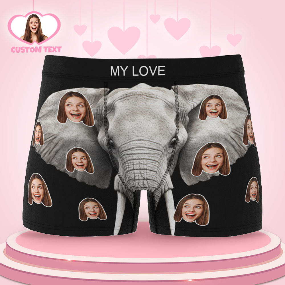 Custom Face Boxer Briefs Personalized Underwear Valentine's Day Gifts for Him - MyFaceSocksAu