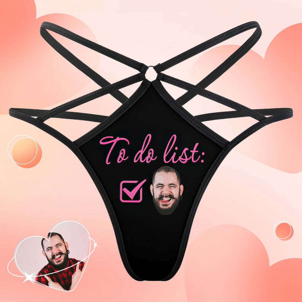 Custom Face Thong Funny Photo Sexy Women's Briefs Gift for Girlfriend - MyFaceSocksAu