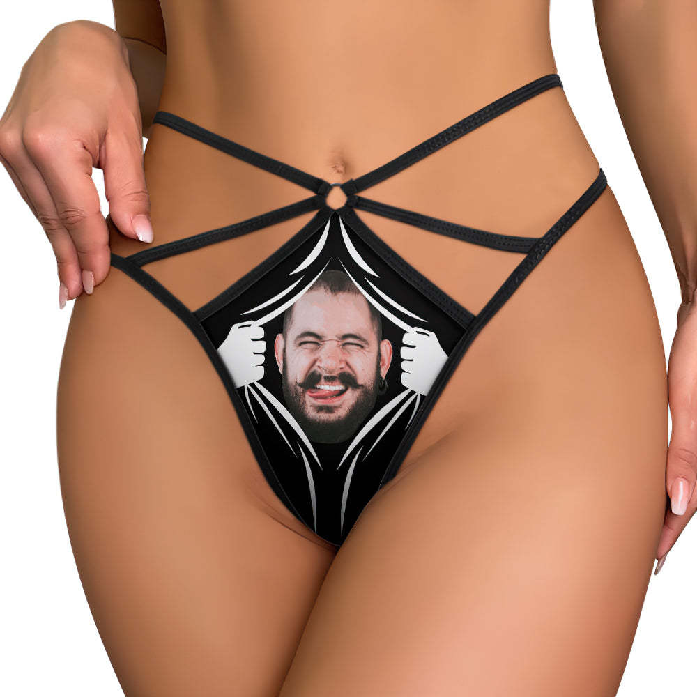 Custom Face Thong Personalized Face Tear Sexy Funny Women's Thongs - MyFaceSocksAu