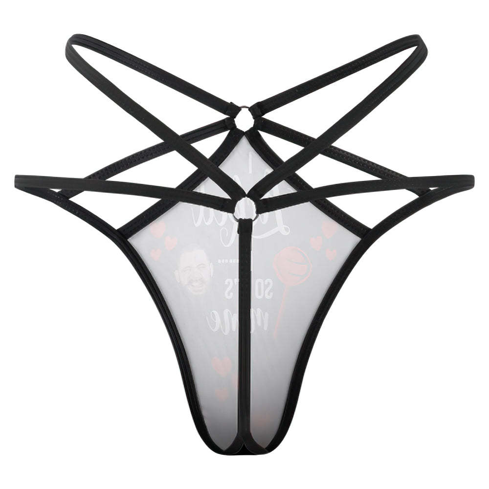 Custom Face Thong Personalized Lollipop It's Mine Funny Sexy Thongs - MyFaceSocksAu