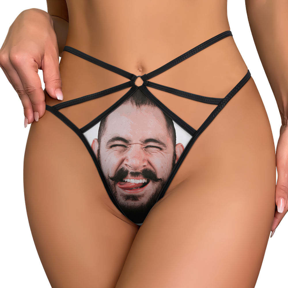 Custom Face Thong Women's Custom Printed Face Sexy Funny Thong - MyFaceSocksAu