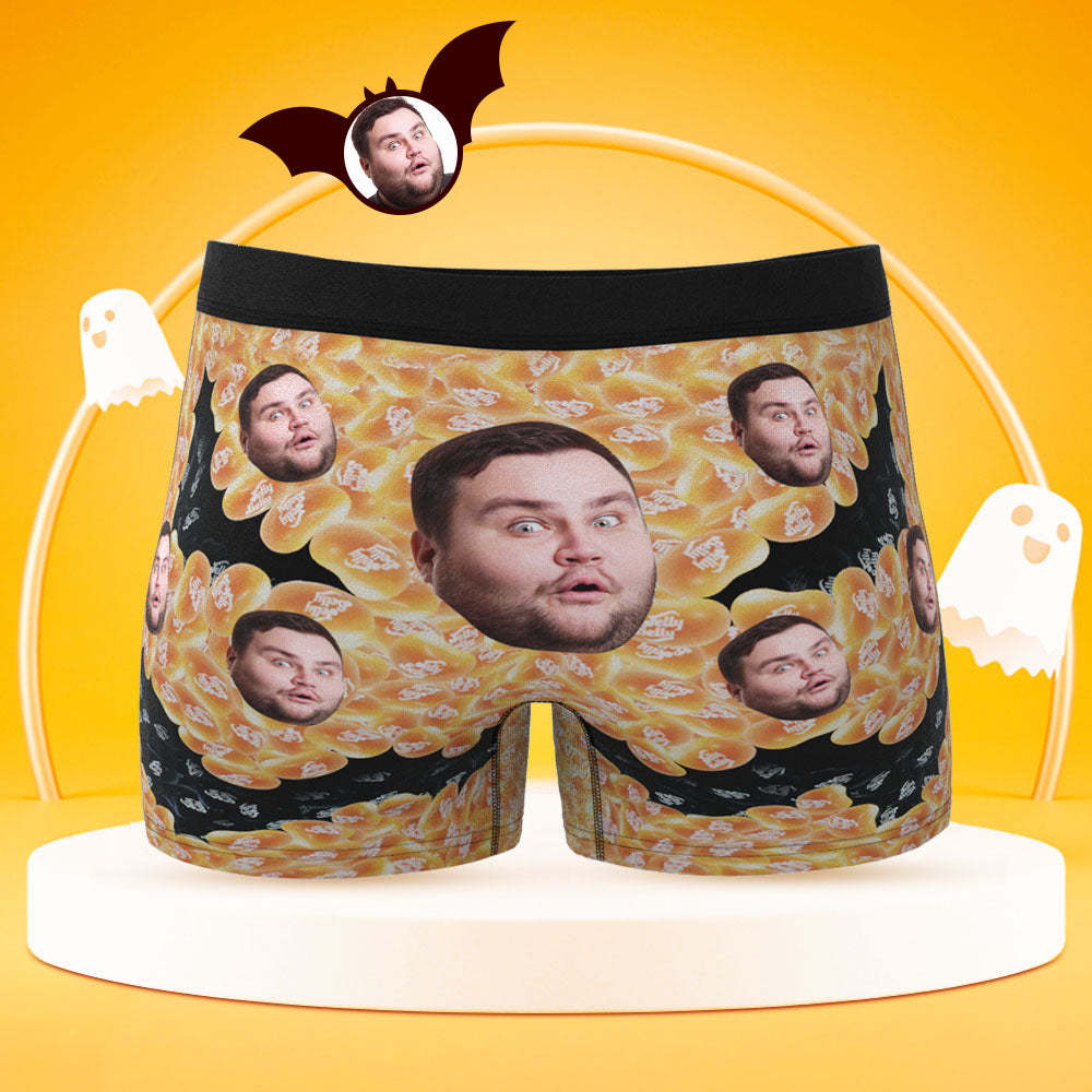 Custom Face Boxer Briefs Personalised Men's Boxer Shorts Jelly Belly Beans Halloween Gift - MyFaceSocksAu
