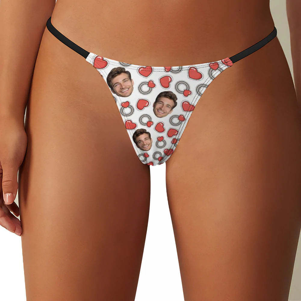 Custom Face Women's Tanga Thong Love Ring - MyFaceSocksAu