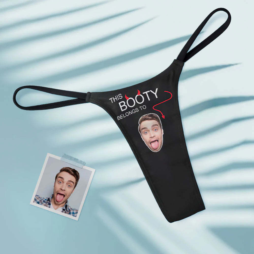 Custom Face Sexy Women's Tanga Thong This Booty Belongs To - MyFaceSocksAu