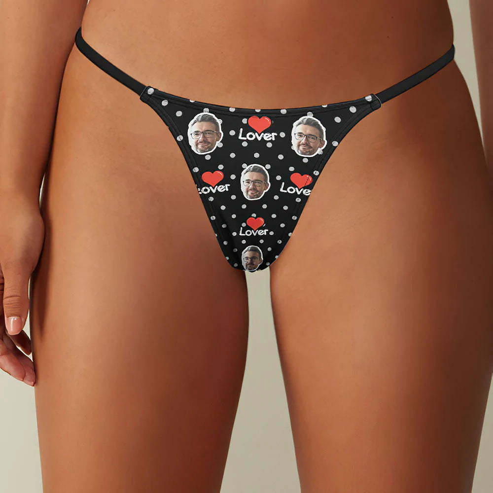 Custom Face Lover Women's Tanga Thong - MyFaceSocksAu