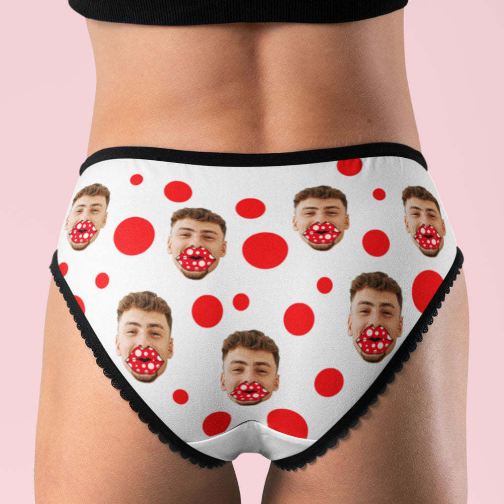 Custom Face Boxers AR View Personalized Funny Lips Valentine's Day Gift For Her - MyFaceSocksAu