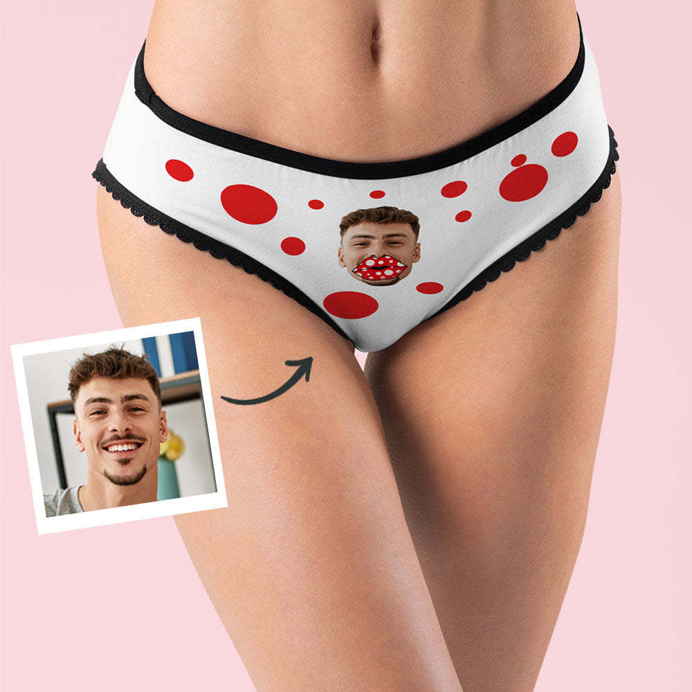 Custom Face Boxers AR View Personalized Funny Lips Valentine's Day Gift For Her - MyFaceSocksAu