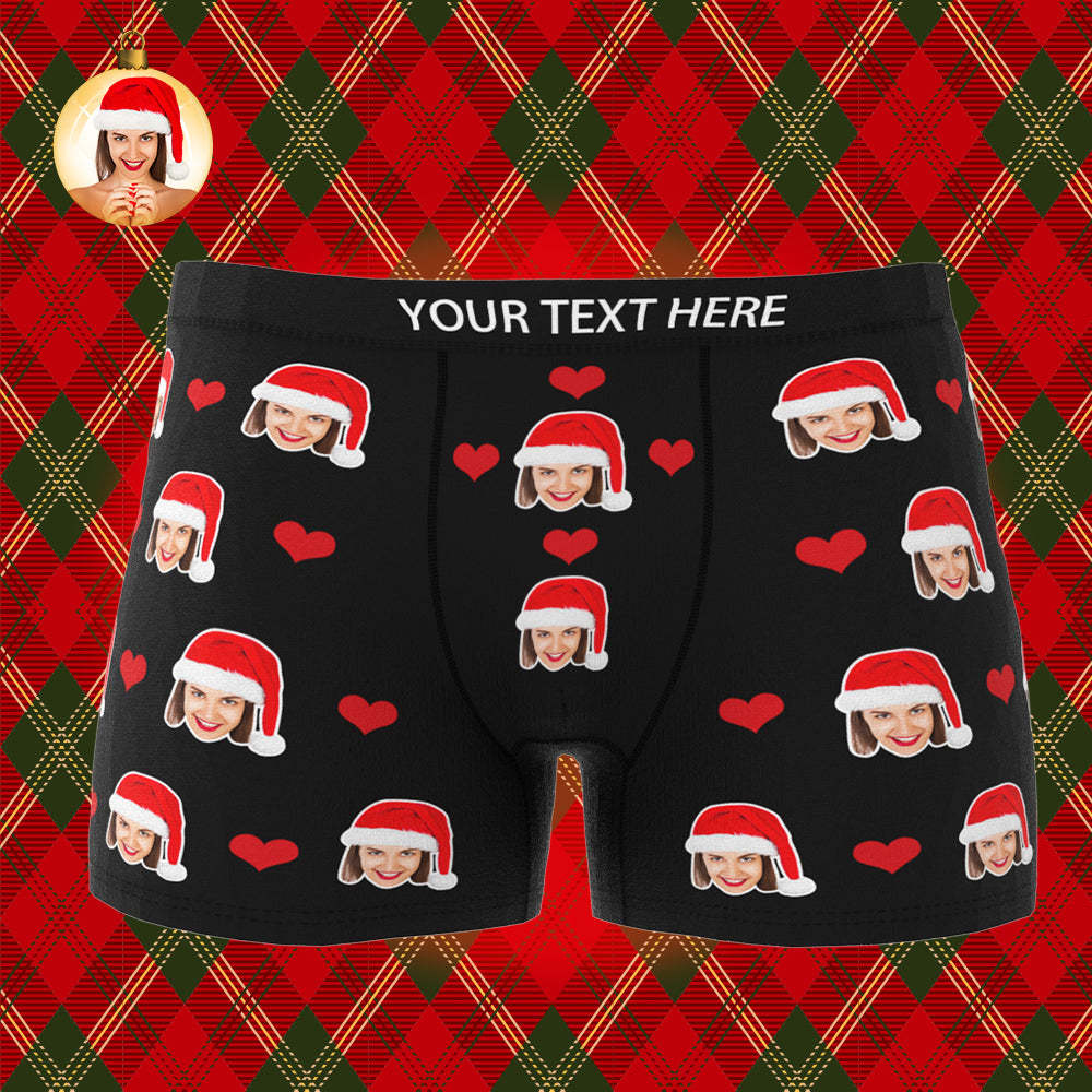 Christmas Gifts , Custom Face Boxer Shorts - Heart